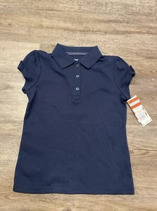 Girls' Short Sleeve Interlock Uniform Polo Shirt - Cat & Jack 5T - Picture 1 of 1