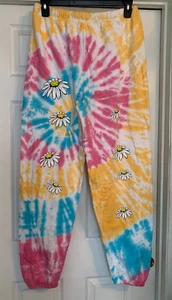 BSR By Samii Ryan SMILEY Take It Easy Tie Dye Sweatpants Size L NWOT - Picture 1 of 5
