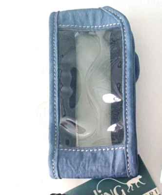 KIPLING PORTA CELLULARE TESSUTO LAVABILE Colore BLU COVER SMARTPHONE NUOVO - Immagine 1 di 4