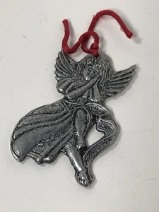 Vintage Pewter Nativity Angel Ornament Seagull Pewter Canada 1993 Double Sided - Picture 1 of 5