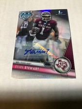EVAN STEWART RC AUTO 2023 Bowman U Chrome /499 Prospect Autograph Refractor 