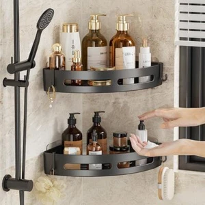 No-punch Bathroom Shelf – Shampoo, Towel & Shower Caddy Holder for Storage - Imagen 1 de 9