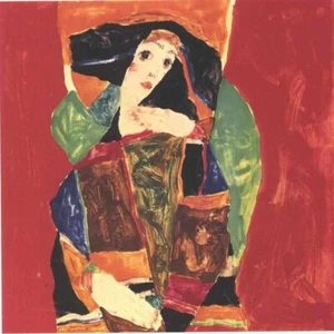 Portrait of a Woman Egon Schiele 1917 Expressionist Provacative Austrian Print - Picture 1 of 2