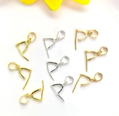 10 piezas de broche colgante de clip de fianza lleno de oro de 14 K hallazgos de conector PE30 Foto 1 de 4