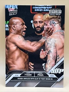 2024 Topps Now Mike Tyson / Jake Paul #3 - Boxeo Match Weigh In Slap - 11.14.24 - Imagen 1 de 2