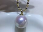 AAA 12-13 mm natural  round white  pearl pendant