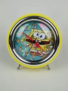 SpongeBob SquarePants Goofy Wacky Face 2010 Viacom Analog Alarm Clock Works - Picture 1 of 14