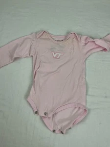 Creative Knitwear Baby Girl Virginia Tech One Piece Bodysuit Size 0-3Months Pink - Picture 1 of 3