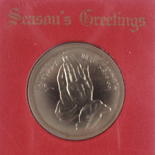 Franklin Mint Holiday Prayer Coin 1966 Stanley Fine Vintage Limited Edition J429