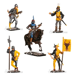 Juego de 5 figuras pintadas soldado de juguete de oficiales mercenarios suizos | recuerdo - Imagen 1 de 4