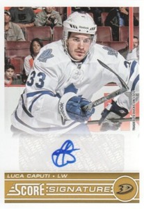 2013-14 Score Hockey Signatures #SS-LC Luca Caputi SP Auto