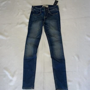 New Abercrombie Kids Jeans Pants Girls Size 12 Slim - Picture 1 of 5