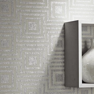 OFERTA Arthouse Modena Plata Plaza Geoemtrico Lujo Elegante Papel pintado 901800 - Imagen 1 de 2