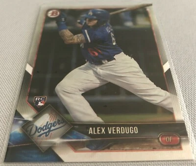 2018 Bowman Baseball Alex Verdugo Los Angeles Dodgers rookie card l#72 - Image 1 of 3