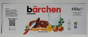 Aufkleber Ferrero Nutella Name Spruch "bärchen" Etikett für Nutellaglas 450g - Bild 1 von 1