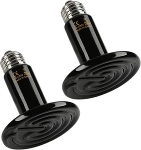 2PCS 100W Ceramic Heat Emitter Reptile Heater Light Lamp Bulb for Plants Animals - Picture 1 of 6