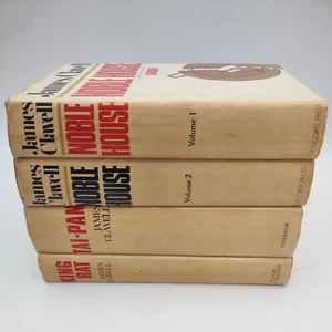 James Clavell Noble House Vol 1 & 2, King Rat, & Tai Pan 1981 HCDJ Book Club Lot - Imagen 1 de 24