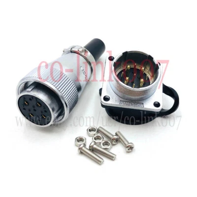 WS24 9Pin Power Connector, 5A/ 25A Bulkhead Connector Aviation Industrial Plug - Image 1 of 4