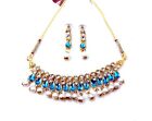 Indian Bollywood Gold Plated Rani Haar Kundan Necklace Earring Jewelry Sets