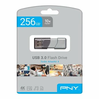 Unidad flash PNY 256 GB Turbo Attache 3 USB 3.0 Foto 1 de 4