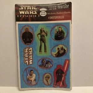 Vintage Star Wars Episode 1 Hallmark Heartline stickers 4 sheets sealed - Picture 1 of 9