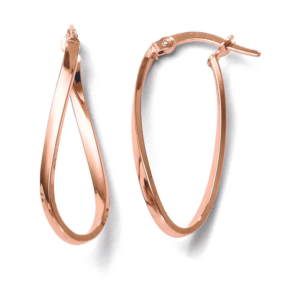 Finejewelers 10k and Rose Gold Polished Hinged Hoop Earrings Les10le140ap