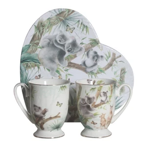 Elegant Kitchen Tea Coffee Australian Wildlife Mugs Cups Set 2 Giftboxed - Foto 1 di 1