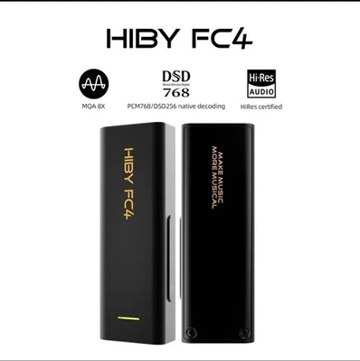 HiBy FC4 USB DAC AMP Portable Audiophile - MQA 16X / DSD256 / Dual DAC / Neuf  - Immagine 1 di 4