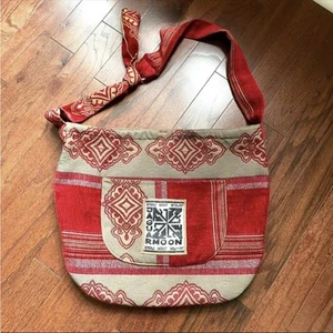 Boho Hippie Tote Bag Jaguar Moon Know Your Grower Know Your Sew-er Red Tan - Picture 1 of 10
