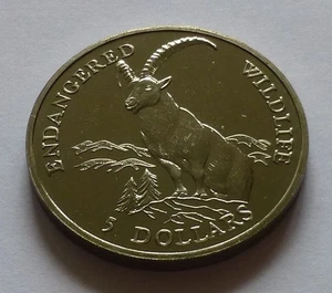 Cook Islands 5 Dollars 1991, Endangered World Wildlife - Imagen 1 de 2