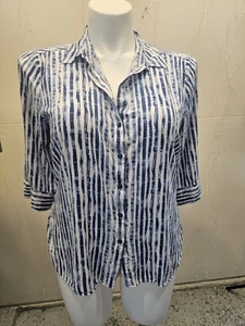 FDJ French Dressing Jeans button-up top Sz 10 USA Plaid(read Description - Picture 1 of 8