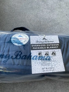 Tommy Bahama Outdoor Packable Blanket 50” X 70” Blue beach camping sheets NWT - Picture 1 of 3