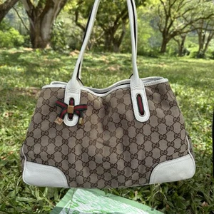 GUCCI GG Canvas Sherry Line Brown Tote Bag Authentic - Bild 1 von 22