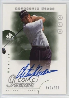 2001 SP Authentic Authentic Stars /900 Retief Goosen #78 Rookie Auto RC - Image 1 of 2