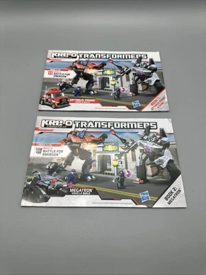 Transformers Kre-O 98812 Battle For Energon Megatron Instruction Manual ONLY  - Image 1 of 2