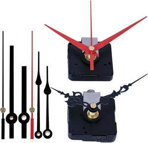 EMOON 2 Pack Silent Sweep Quartz Clock Total Shaft Length 5/8 in, Black  - Picture 1 of 7