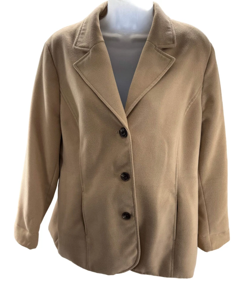 Blazer Chicos Beige 3 Botones Mujer Chaquetón Talla XLarge* Foto 1 de 4