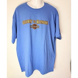 Neu mit Etikett Harley Davidson blaues Chilkoot Pass Skagway Alaska 3x T-Shirt für Herren - Bild 1 von 7