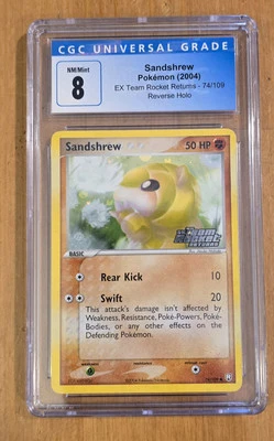 Sandshrew 74/109 EX Team Rocket Returns Holo Stamped *CGC 8 Blue Label* - Image 1 of 2