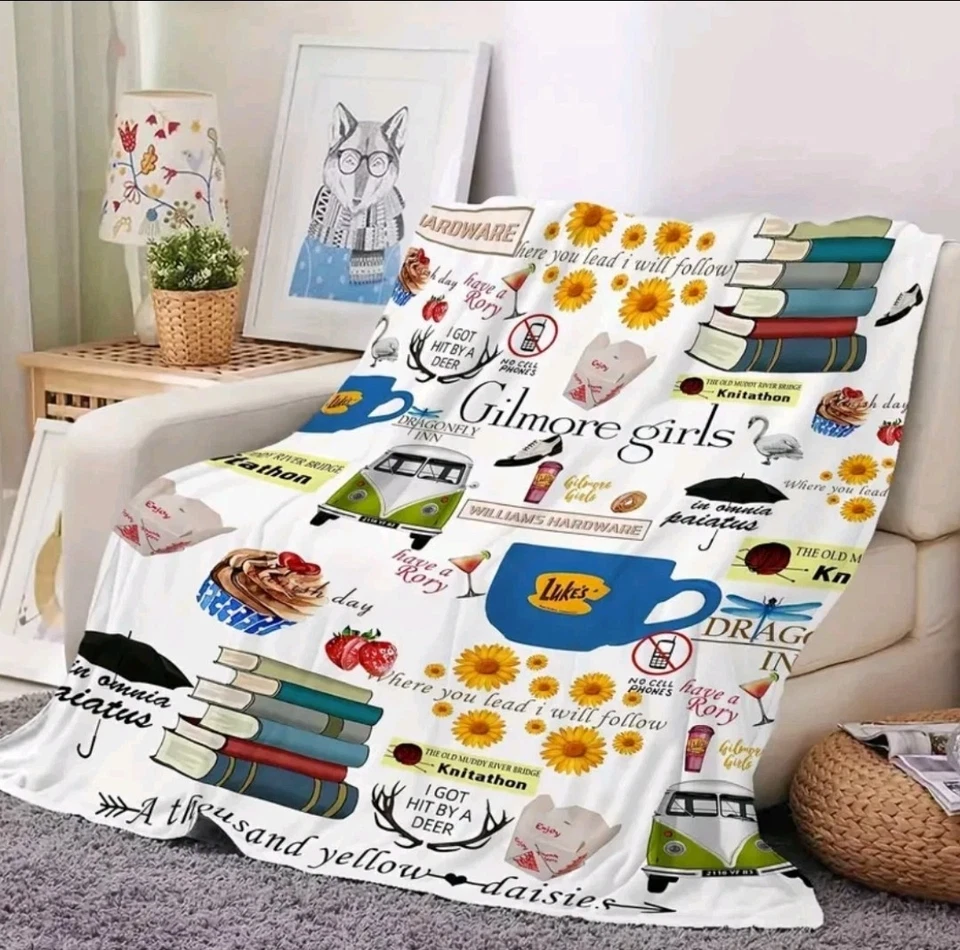 HANDMADE NEW Gilmore Girls Luke's Diner (50"x60")(WHITE)