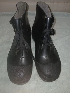 OnGuard Herren Stahlkappe Gummistiefel Größe 12 Monarch 6" Schwarz Schnürung Kappe Zehe USA - Bild 1 von 11