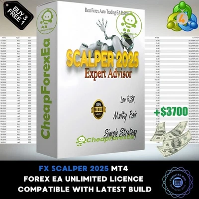 FX Scalper 2025 Forex MT4 Metatrader Robot Expert Advisor EA unlimited licence! - Image 1 of 4