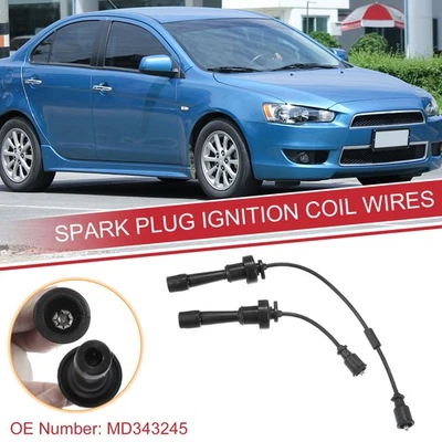 2pcs Spark Plug Wire Ignition Coil Cable No.MD343245 for Mitsubishi Lancer 03-06 - Image 1 of 4