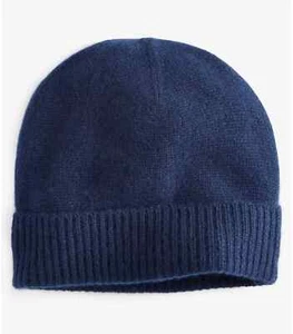 Charter Club Cashmere Cuffed Beanie Navy ONE SIZE - Picture 1 of 2