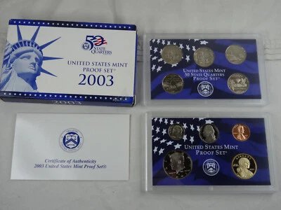 2003-S US Mint Proof Set 10 Coin Set OGP Original Government Packaging COA - Image 1 of 4
