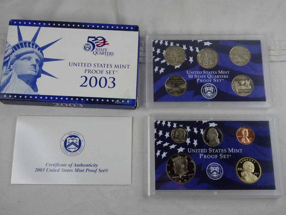 2003-S US Mint Proof Set 10 Coin Set OGP Original Government Packaging COA - Image 1 of 4