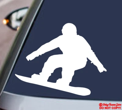 SNOWBOARDER SNOWBOARDING Vinyl Decal Sticker Car Window Wall Bumper Dope Trick - Image 1 of 4