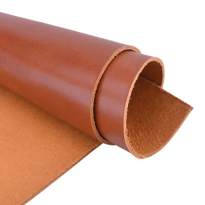 Full Grain Cowhide Sheets 5/6oz Veg Tanned Leather Pieces for DIY Carving Craft - Image 1 of 4