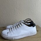 Club Monaco Men’s White Leather Sneaker Size 8C Pre-Owned Condition