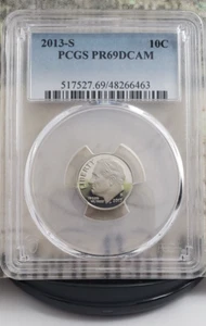 2013-S Roosevelt Proof Dime - PCGS PR69DCAM - Nice Coin! 6463 - Picture 1 of 6